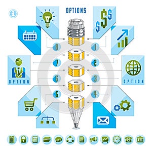 Creative infographics elements, pencil idea,vector illustration.