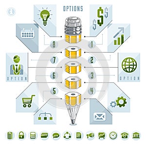 Creative infographics elements, pencil idea,vector illustration.
