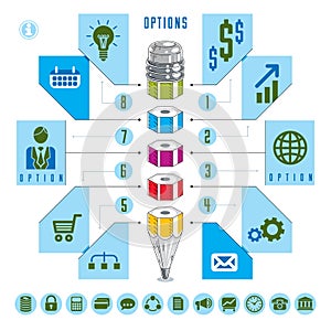 Creative infographics, pencil idea.