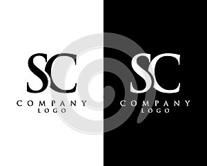 Creative Initial letter SC, CS abstract Company logo design. vector logo for company identity photo