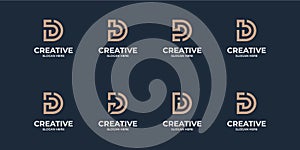 Creative initials letter D monogram collection