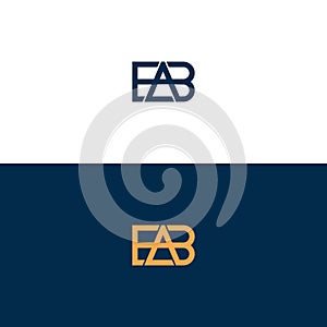 Creative Innovative Initial Letter logo EAB MODERN LOGO