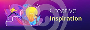 Creative inspiration concept banner header.