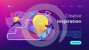 Creative inspiration concept landing page.