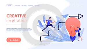 Creative inspiration concept landing page.