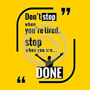 Creative Inspiring Motivation Quote Vector modern yellow background