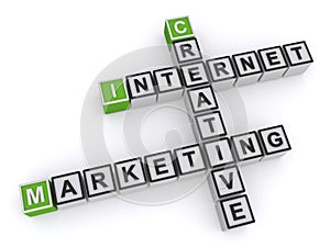 Creative internet marketing word block