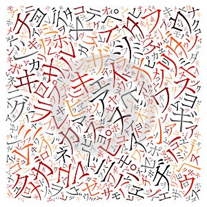 Creative japanese alphabet texture background