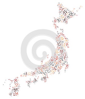 creative Japanese alphabet texture background