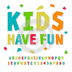 Creative kids funny alphabet and numbers