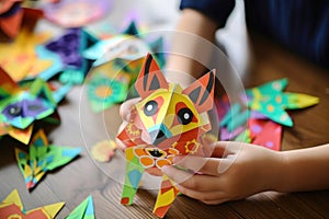 Creative kids at play: crafting colorful paper animals in DIY fun