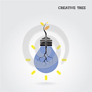 Creative and knowledge tree concept. Education and business sign