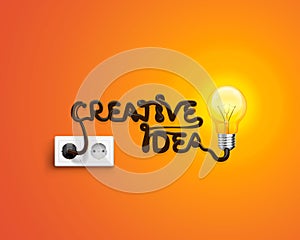 Creative lamp with cable outlet