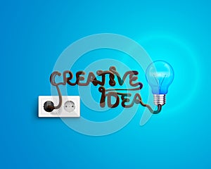 Creative lamp with cable outlet