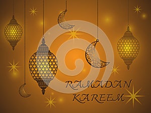 Creative Lantern of Ramadan Kareem Background