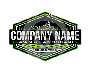 creative lawn care logo design