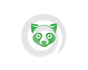 Creative Leaf Panda Head Logo Icon Design