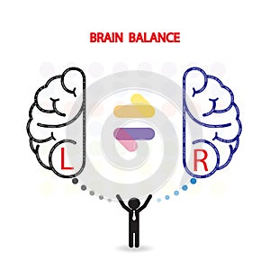 Creative left and right brain Idea concept backgro