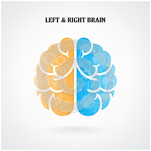 Creative left and right brain symbol