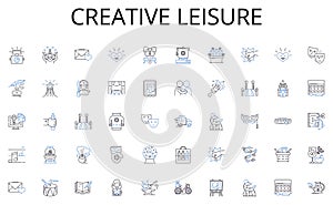 Creative leisure line icons collection. Satisfaction, Support, Communication, Responsiveness, Empathy, Efficiency