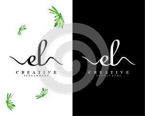 Creative letter el, le logo vector