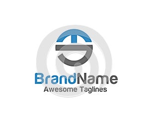 Creative Letter ES logo with circle design elements