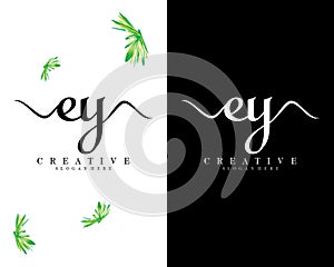 Creative letter ey, ye logo vector