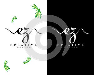 Creative letter ez, ze logo vector