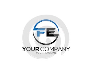 Creative Letter FE Modern Logo Icon Design