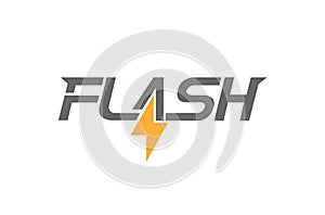 Creative Letter Flash Text Symbol Design Illustration