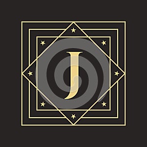 Creative Letter J Logo with Elegant and Stylish Luxury Concept. Initial J Letter Luxurious Logo Template