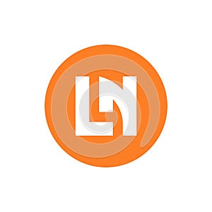 Creative letter LN logo icon design template elements photo