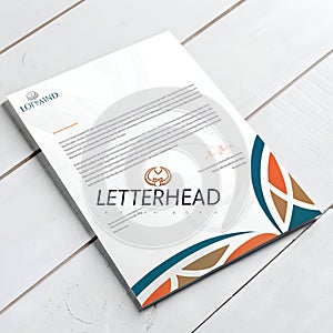 Creative Letterhead Design Template Isolated on White
