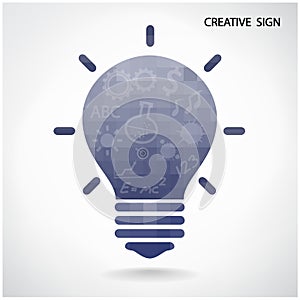 Creative light bulb and brain concept
