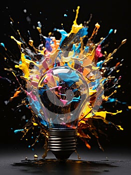 Creative light bulb explodes