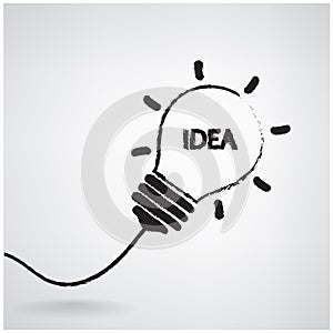 Creative light bulb Idea concept