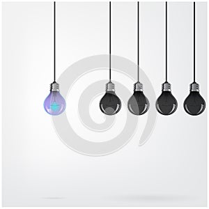 Creative light bulb Idea concept background