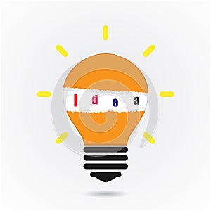 Creative light bulb idea concept background