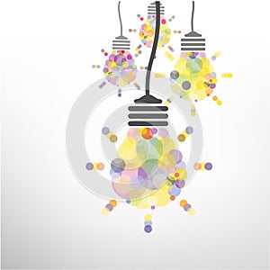 Creative light bulb Idea concept background design