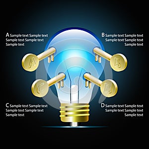 Creative light bulb idea infographic and business Infographic cr