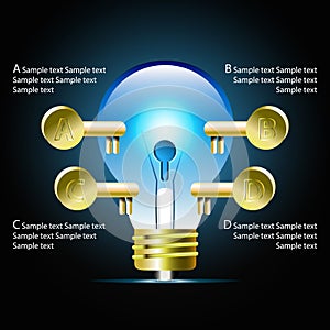 Creative light bulb idea infographic and business Infographic cr