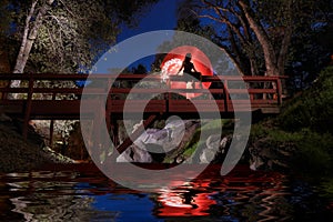 Creative Light Painting With Color Tube Lighting With Landscapes