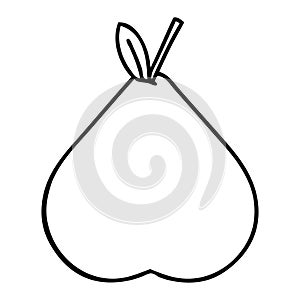 A creative line drawing cartoon pear