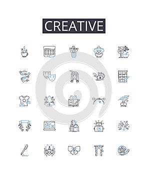 Creative line icons collection. Experts, Specialists, Skilled, Qualified, Experienced, Competent, Trained vector and