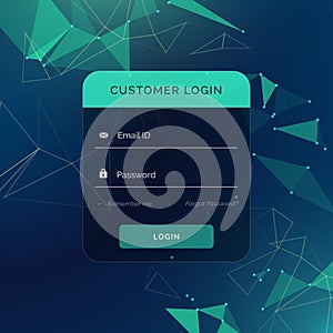 Creative login form ui template for your web or app design