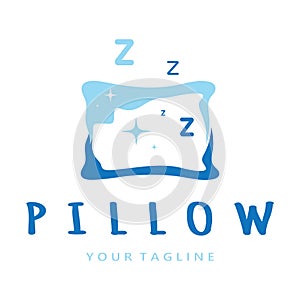 Creative logo designs for pillows, blankets, bed sheets and beds, sleep, zzz, clock, moon and stars
