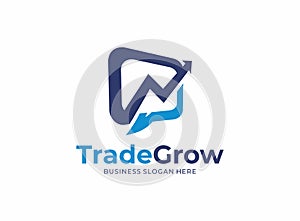 Creative logo trading business & finance arrow diagram market