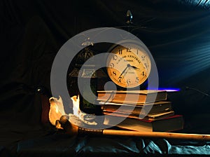 Creative Longexposure stilllife photography with a clock