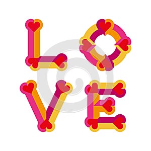 Creative love logotype. Love initial cap.