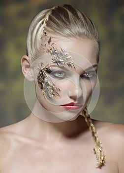 Creative make-up on female visage